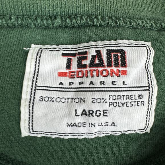 Vintage Miami Hurricanes Sweatshirt Mens Large Green NCAA Football Crewneck 90s - Picture 6 of 11